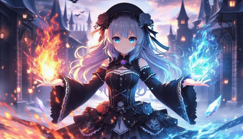 ヴィジュアル系っぽい雰囲気のロック調のBGM【Moonlit Sanctuary】