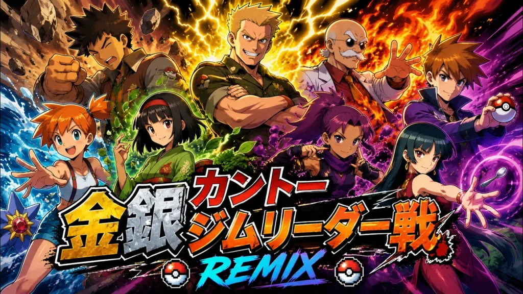 【ポケモン金銀】カントージムリーダー戦 BGM アレンジ｜Pokémon Gold & Silver Kanto Gym Leader Battle Remix