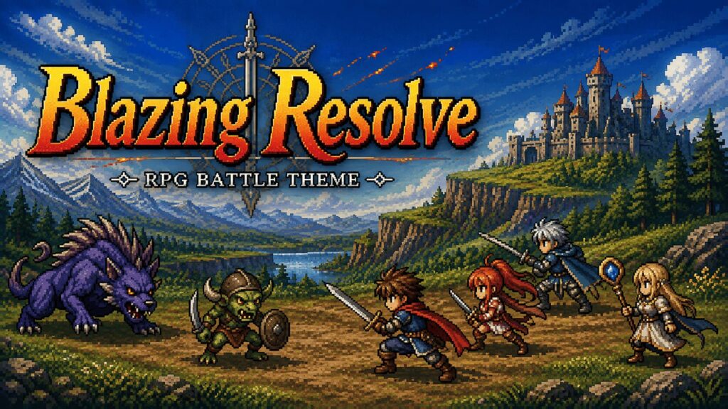 【フリーBGM】Blazing Resolve｜RPG通常戦闘風BGM【JRPG Battle Theme】