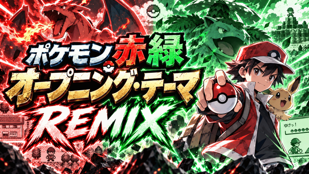 【ポケモン赤緑】オープニングテーマBGM Remix