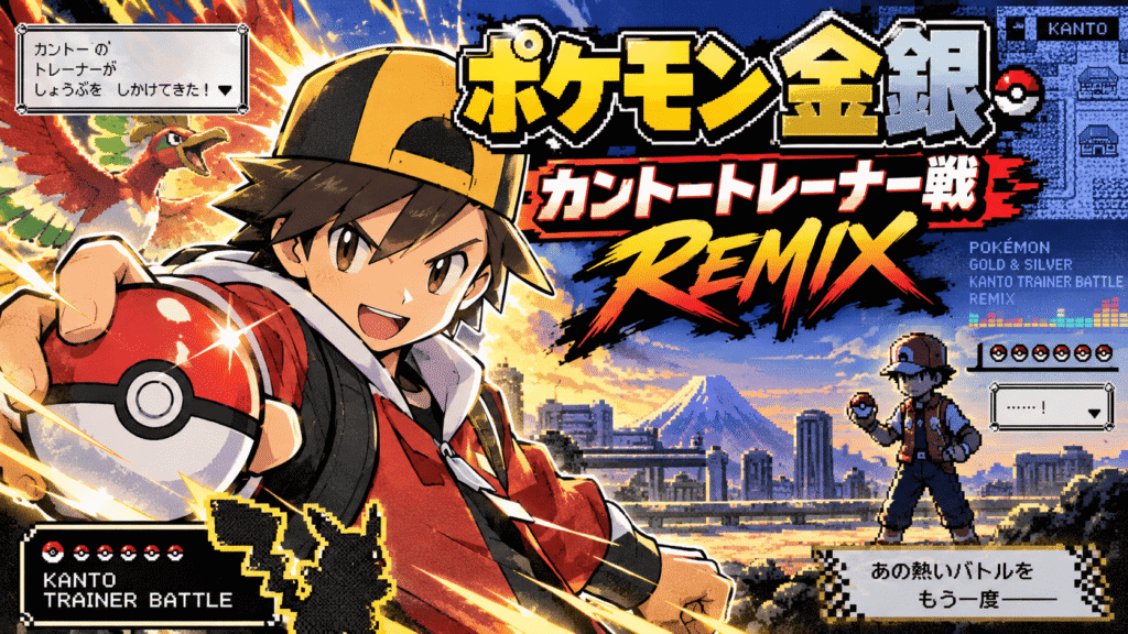【ポケモン金銀】戦闘！トレーナー（カントー）BGMアレンジ | Pokémon Gold & Silver – Kanto Trainer Battle Remix