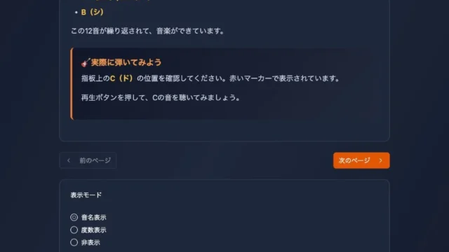 Theory Readerの音名の基礎と指板表示
